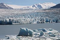 Vista de Campos de Hielo Sur, una importante reserva de agua dulce en la zona austral del pa&iacute;s.